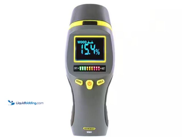 Lot 49-3611992 - General Tools Combo Pin and Pinless Moisture Meter for Water Damage and Mold Prevention, Model # MM9...
