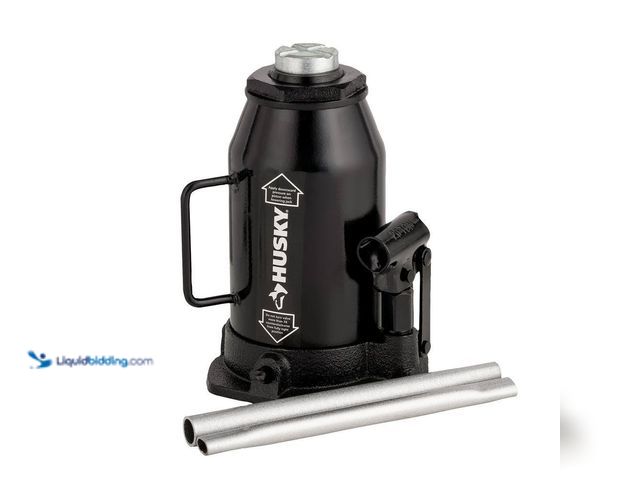 Lot 49-5447746 - Husky 20-Ton Hydraulic Bottle Car Jack. [Model # HPL20B] Used. Scuffs/scratches