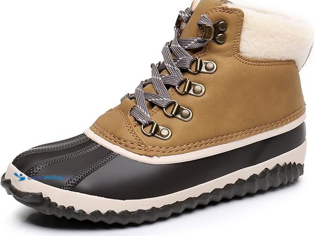 Lot 49-5410759 - GAWBAW Womens Waterproof Winter Snow Boots - Warm Faux Fur Lined Lace up Duck Boots Ankle Rain Boots...