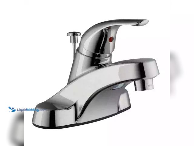 Lot 49-5412907 - Glacier Bay Aragon 4 in. Centerset Low-Arc Bathroom Faucet in Polished Chrome. Unused