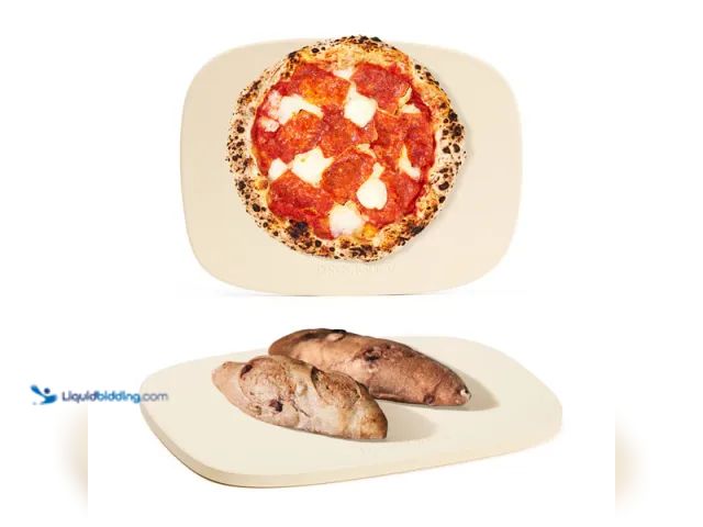 Lot 49-1568421 - ROCKSHEAT Unique Shape 15.8" x 12" x 0.6" Large Pizza Stones for Oven Grill BBQ Model #RSB304015E, U...