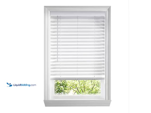 Lot 49-5560086 - Home Decorators Collection
White Cordless Faux Wood Blinds for Windows with 2 in. Slats - 39.5 in. ...