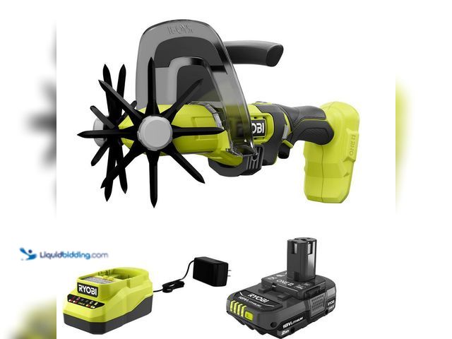 Lot 49-5410628 - RYOBI ONE+ 18V Cordless Compact Battery Cultivator with 2.0 Ah Battery and Charger. [Model # P2990] ...