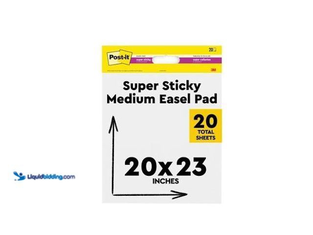 Lot 49-5542511 - 3M Post-It Self Stick Wall Pad 20x23'' 2 Pack, Factory Sealed