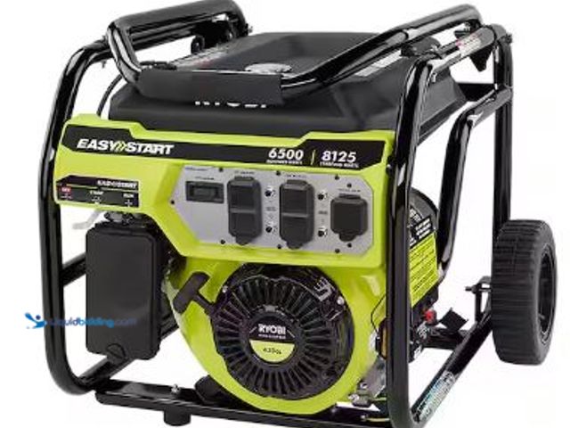 Lot 49-1517736 - RYOBI
6500-Watt Gasoline Powered Portable Generator with CO Detect Shutdown Sensor, Model # RY90650...