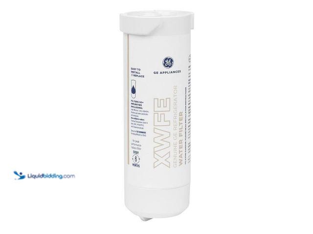 Lot 49-2024148 - GE Genuine XWFE Refrigerator Water Filter for GE. Model # XWFE. MSRP $50. Slightly used. Unable to t...