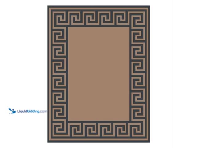 Lot 49-5520748 - Auto Drive 9' x 12' Reversible Greek Key RV Outdoor Patio Mat, Brown/Black UNUSED.