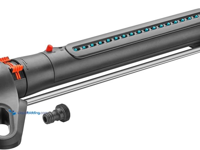 Lot 49-5488040 - GARDENA 20570 | Up to 3800 sq ft - AquaZoom Adjustable Oscillating Yard Sprinkler, for Watering Larg...