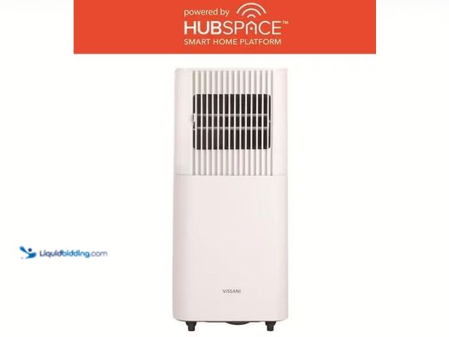 Lot 49-1632127 - Vissani 6,000 (DOE) BTU 115-Volt Portable Air Conditioner Cools 250 sq. ft.  in White, Powered by Hu...