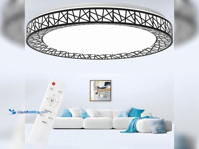 Lot 49-5437228 - 20 Inch Flush Mount Ceiling Light, Dimmable Ceiling Lights with Remote, 36W 3600LM 3000-6000K Adjust...