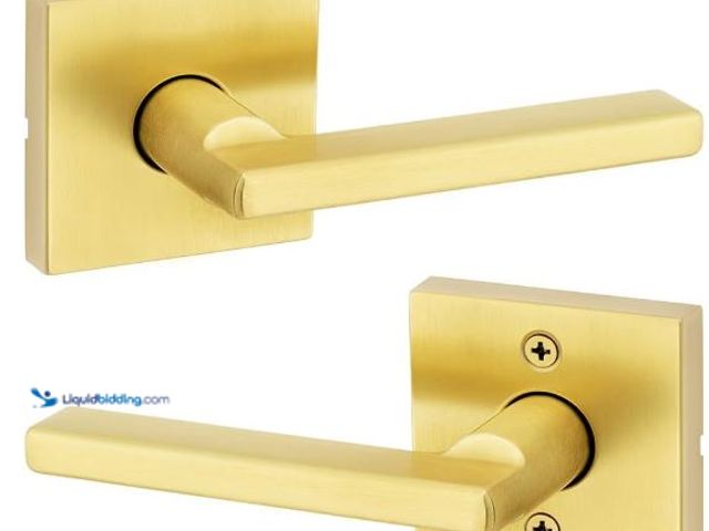 Lot 49-1513696 - (lot of 4) Kwikset Halifax Interior Passage Door Handle, Lever For Closet and Hallway Doors, Reversi...