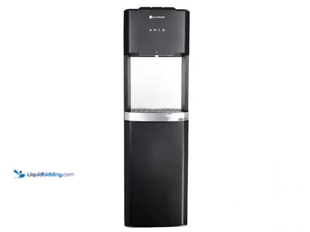 Lot 49-3473122 - Glacier Bay Matte Black and Stainless Steel Bottom Load Water Dispenser, Model # LY619, Slightly use...