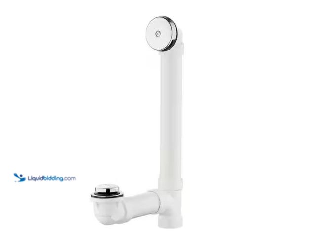 Lot 49-1631262 - Lot of (3) Everbilt Easy Touch 1-1/2 in. Schedule 40 White PVC Pipe Bath Waste and Overflow Drain in...