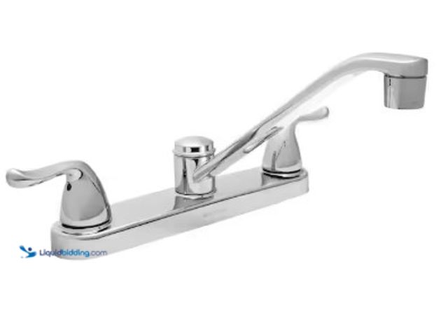 Lot 49-2022612 - Glacier Bay Constructor Double Handle Standard Kitchen Faucet in Chrome, Model # HD67099-0B01, MSRP$...