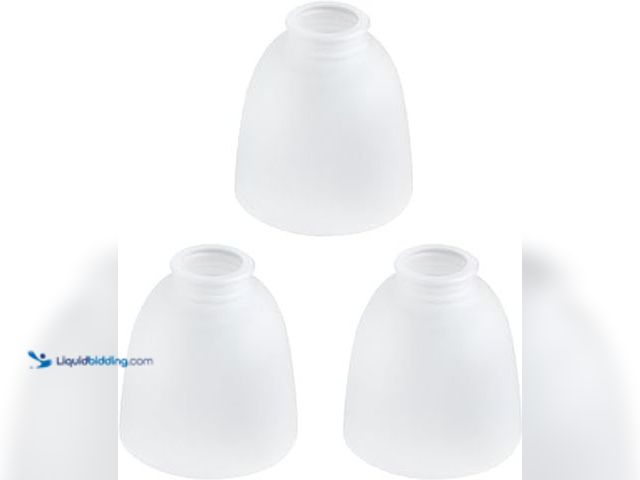 Lot 49-5448282 - 3 Pack White Frosted Glass Shade Replacements, Ceiling Fan Light Covers Glass Globes Lampshades for ...