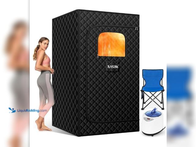 Lot 49-3432116 - Portable Sauna Box for Home Relaxation, Steam Sauna for Home with Steamer, Remote Control, Folding C...