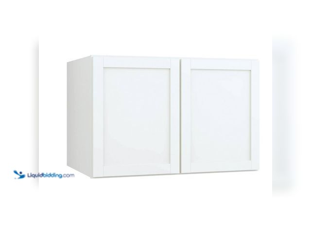 Lot 49-5416263 - Hampton Bay Courtland 36 in. W x 24 in. D x 23.5 in. H Assembled Shaker Wall Bridge Kitchen Cabinet ...