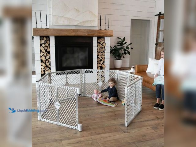 Lot 49-1627207 - Toddleroo by North States Superyard Explorer Baby Play Yard, Color Gray, Plastic Material, Ages 0+ M...