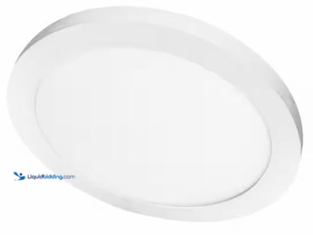 Lot 49-2025090 - Commercial Electric 15 in. 22.5-Watt Dimmable White Integrated LED 1650 Lumens Round Flat Panel Flus...