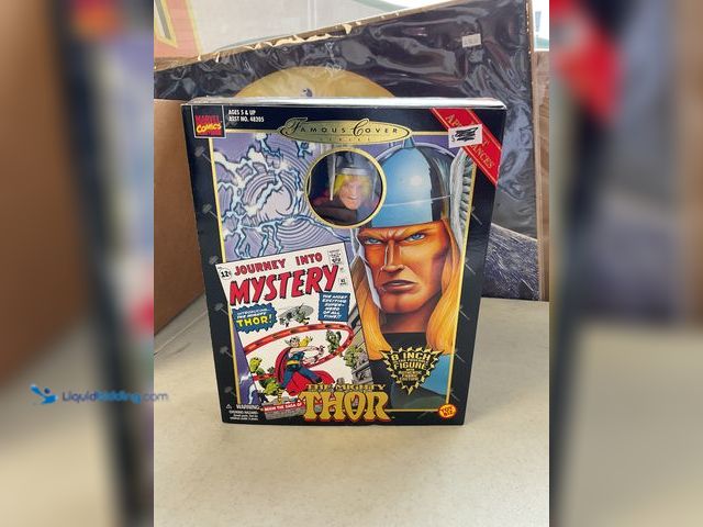 Lot 49-1505780 - COLLECTIBLE TOY BIZ MARVEL COMICS FAMOUS COVER SERIES THE MIGHTY THOR 8 INCH FIGURE IN ORIGINAL BOX ...
