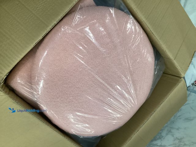 Lot 49-5545062 - Pink Fuzzy Ottoman Unused