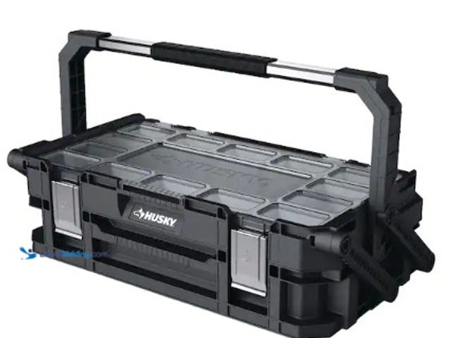Lot 49-2025178 - Husky Connect Stackable Portable Cantilever 22 Removable Compartment Small Tool and Parts Organizer ...