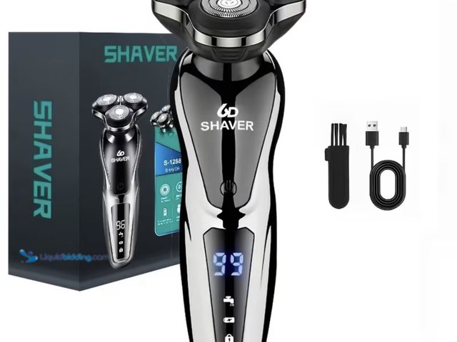 Lot 49-1792543 - New Electric Razor for Men, Stand-alone Three-in-one Four-in-one Electric Shaver Nose Hair Trimmer U...
