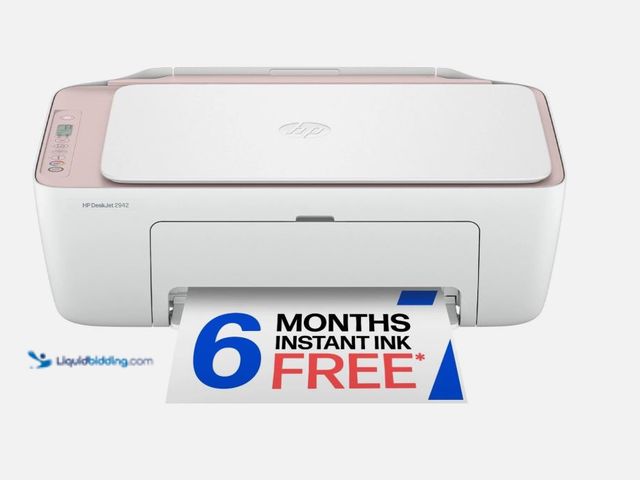Lot 49-5551833 - HP DeskJet 2942 All-in-One Wireless Color Inkjet Printer, Pink, 60-Sheet Input, Used, Works