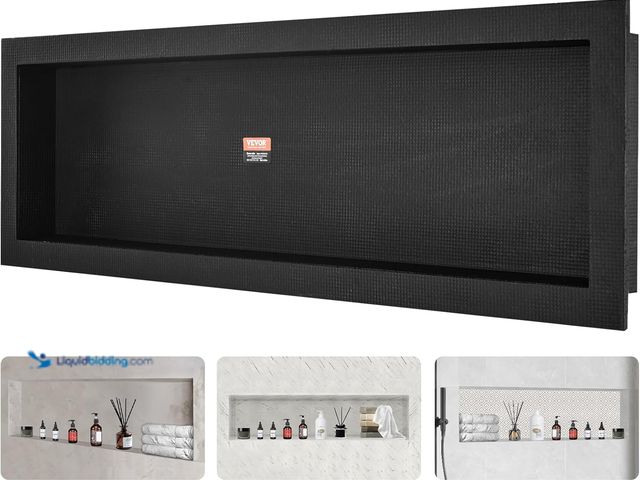 Lot 49-1568446 - VEVOR Shower Niche Ready for Tile 16" x 50", Single Shelf Organizer, Square Corners Wall-inserted Ni...