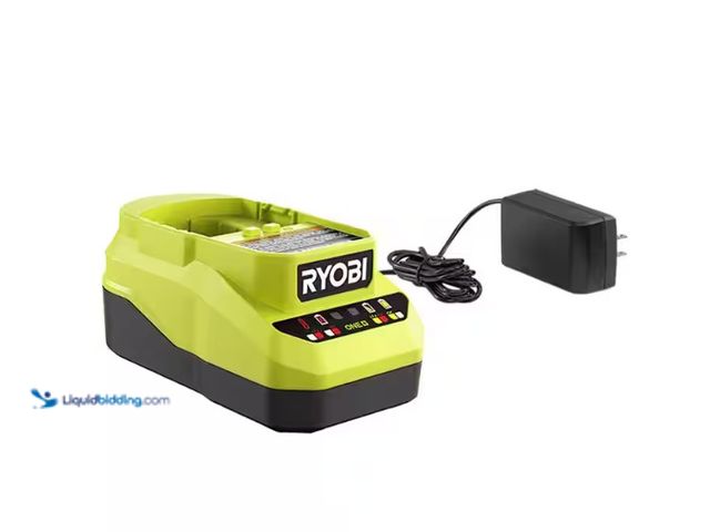 Lot 49-5543475 - RYOBI
ONE+ 18V Lithium-Ion Charger. Model # PCG002. Unused with scuffs