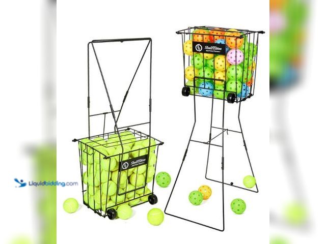 Lot 49-3432081 - ShelfElites Tennis Ball Hopper and Picker – Foldable, Rolling and Standard Options for Ball Collecti...