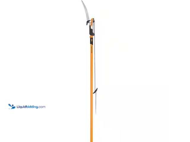 Lot 49-5555291 - Fiskars
PowerLever 1-1/8 in. Cut Capacity Steel Saw Blade 15 in. Fiberglass Pole 14 ft. Tree Pruner...