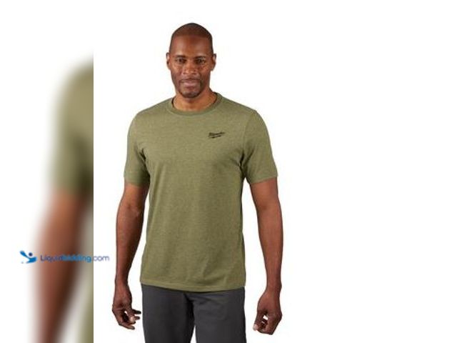 Lot 49-3539718 - Milwaukee Short Sleeve Shirt Hybrid 603GN-L - Size Large - Green - 74749 Item is unused in a PK of 2