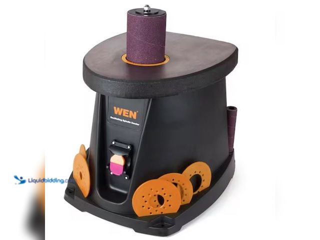 Lot 49-2006061 - WEN 3.5 Amp 1/2 HP Oscillating Spindle Sander, Model # 6510T, Unused, Has attachments, Factory packe...