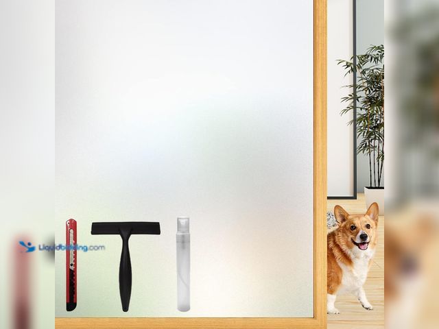 Lot 49-5410663 - Frosted Glass Window Privacy Film, Removable, Static Cling, Heat/UV Protection, Anti-Glare, with Ins...