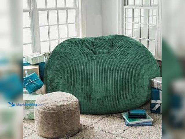 Lot 49-1577204 - Bean Bag Chair 3Ft Luxurious Faux Rabbit Fur Memory Foam Bean Bag Chairs for Adults/Teens with Filli...