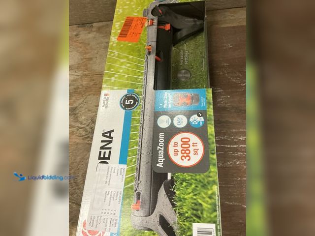 Lot 49-5484723 - Gardena 3800 sq ft Metal Oscillating Sprinkler W/ Aqua Zoom Model 18714-81 Unused