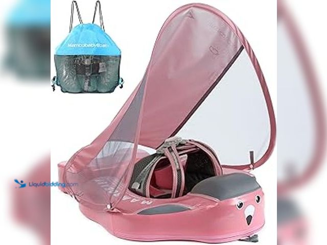 Lot 49-5411836 - Mambobaby Float Add Tail Baby Swim Float with Canopy, Non-Inflatable Solid Baby Float, Upgrade Soft ...