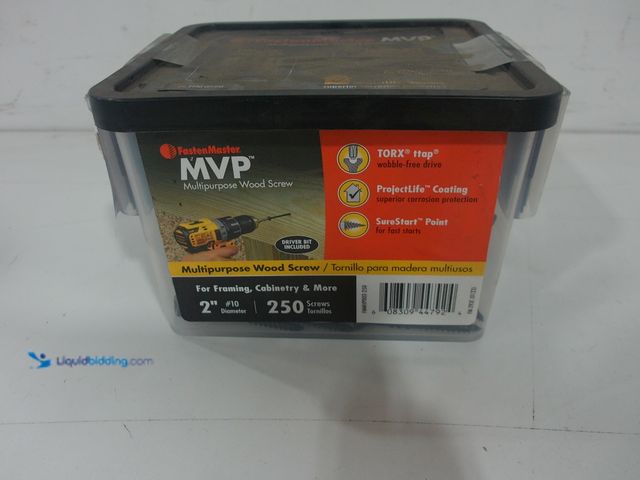 Lot 49-2026220 - FASTENMASTER 2 inch Wood Screw 250 Piece. Model #FMMVP002-250. New.  Ref#LBStorage