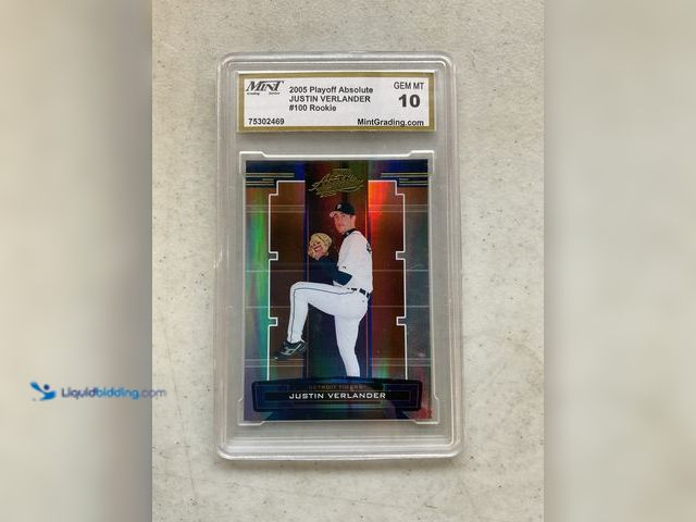 Lot 49-1505788 - COLLECTIBLE WOW GRADED CARD! 2005 PLAYOFF ABSOLUTE JUSTIN VERLANDER #100 ROOKIE MINT GRADING GEM MIN...