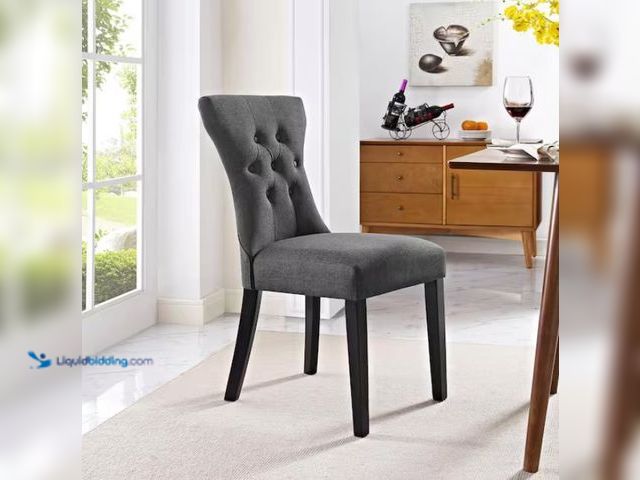 Lot 49-1567923 - MODWAY Silhouette Gray Dining Side Chair, 36" H, 18" W, 24.5" D, Model # EEI-1380-GRY, Unused.   Ref...