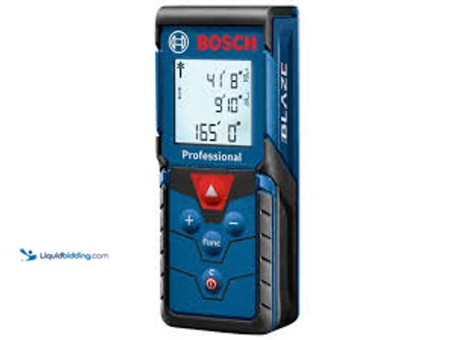Lot 49-5483595 - Bosch BLAZE 165 ft. Laser Distance Tape Measuring Tool with Area and Volume. Model # GLM165-40. Unus...