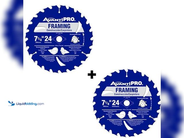 Lot 49-3565543 - QTY 11  - Avanti Pro
7-1/4 in. x 24-Tooth Framing Circular Saw Blade (2-Pack). Model # P0724R2. Unu...