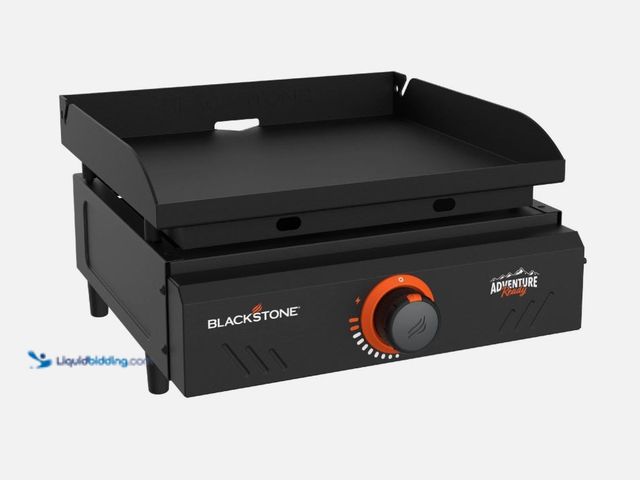 Lot 49-5551921 - Blackstone Adventure Ready Portable Propane Griddle, Single Burner, 17 in, Used, Dirty