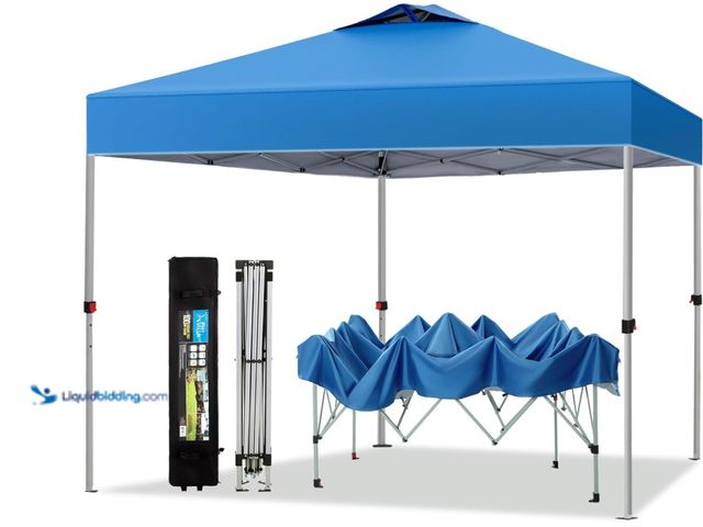 Lot 49-3463521 - PHI VILLA Outdoor Pop up Canopy 10'x10' Tent Camping Sun Shelter-Series Party Tent, 100 Sq. Ft of Sh...