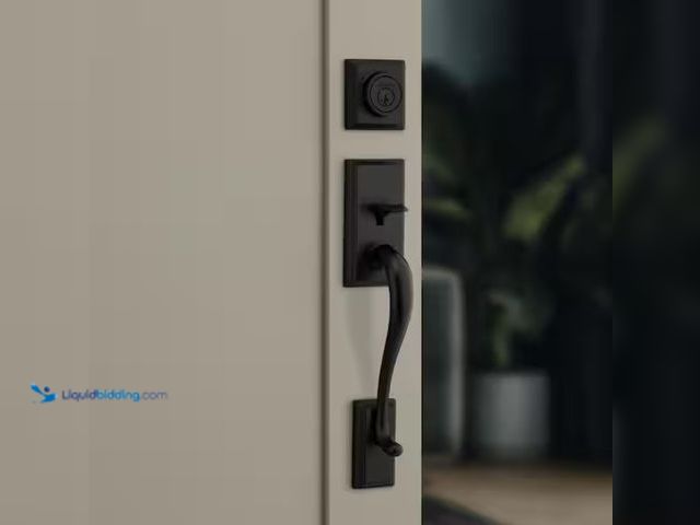 Lot 49-3433336 - Kwikset Hawthorne Single Cylinder Door Handle set w/Trafford Handle featuring Smart Key Security in ...