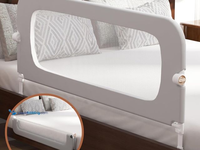 Lot 49-3481702 - Bed Rail for Toddlers, Baby Bed Rail Guard for Kids, Toddler Bed Rails with Reinforced Anchor Fit, H...