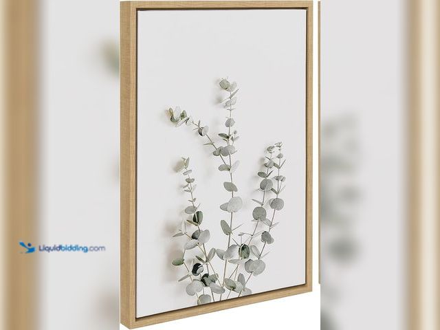 Lot 49-5411938 - Kate and Laurel Sylvie Neutral Botanical Print Framed Canvas Wall Art Set by The Creative Bunch Stud...