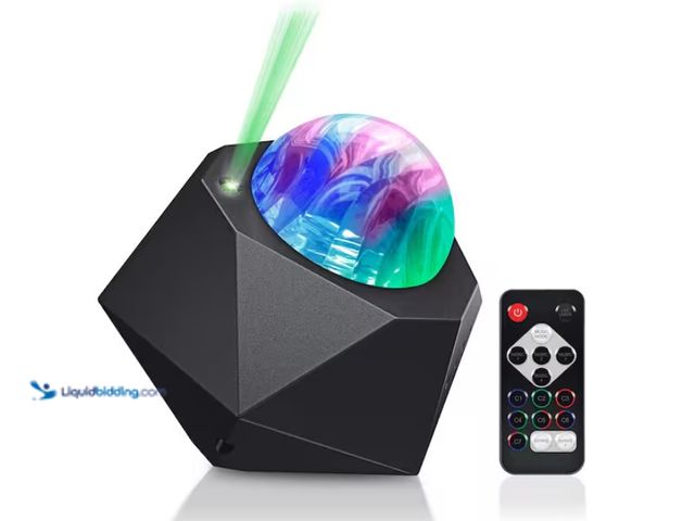 Lot 49-1628190 - Lot of (2) Multi-Color Sound Reactive USB Powered Galaxy Wave Projector Laser Integrated LED Light S...