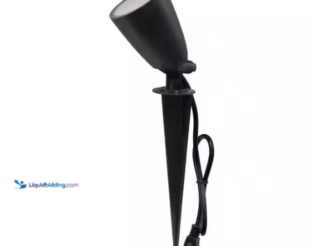 Lot 49-1624385 - Lot of (4) Commercial Electric Line Voltage Bronze LED Landscape Flood Light with Spike Model # SPKP...